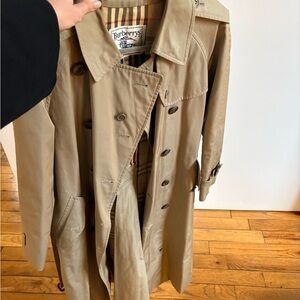 Burberry Beige Double-Breasted Trench Coat